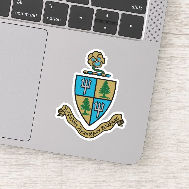 Delta Delta Delta Crest Color Sticker (Detail)