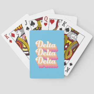 Delta Delta Delta   Groovy Script Poker Cards