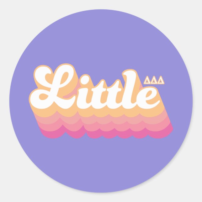 Delta Delta Delta | Little Classic Round Sticker (Front)