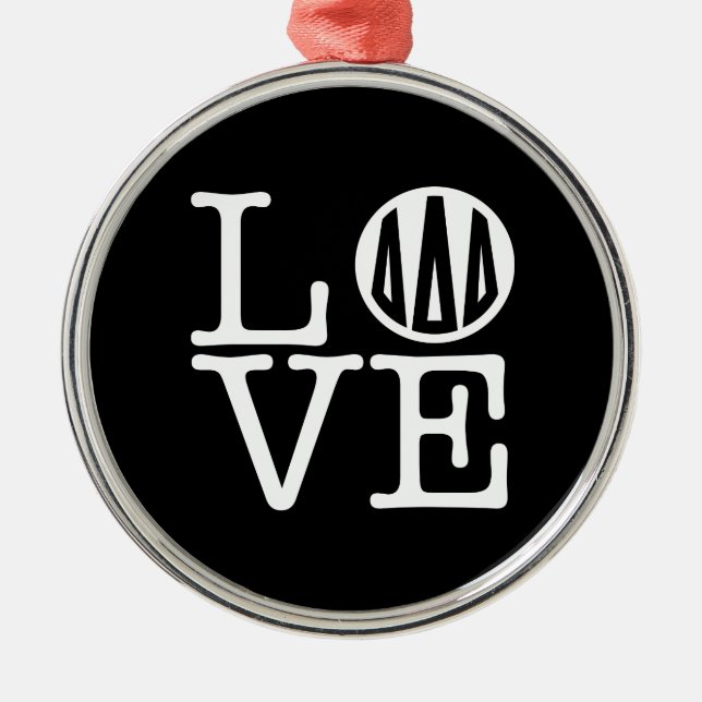 Delta Delta Delta | Love Metal Ornament (Front)