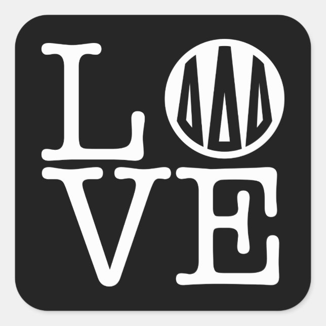 Delta Delta Delta | Love Square Sticker (Front)