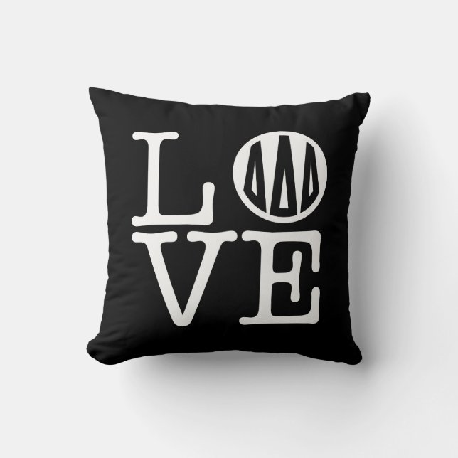 Delta Delta Delta | Love Throw Pillow (Front)