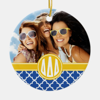 Delta Delta Delta | Monogram and Photo Ceramic Ornament