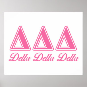 Delta Delta Delta Pink Letters 2 Poster
