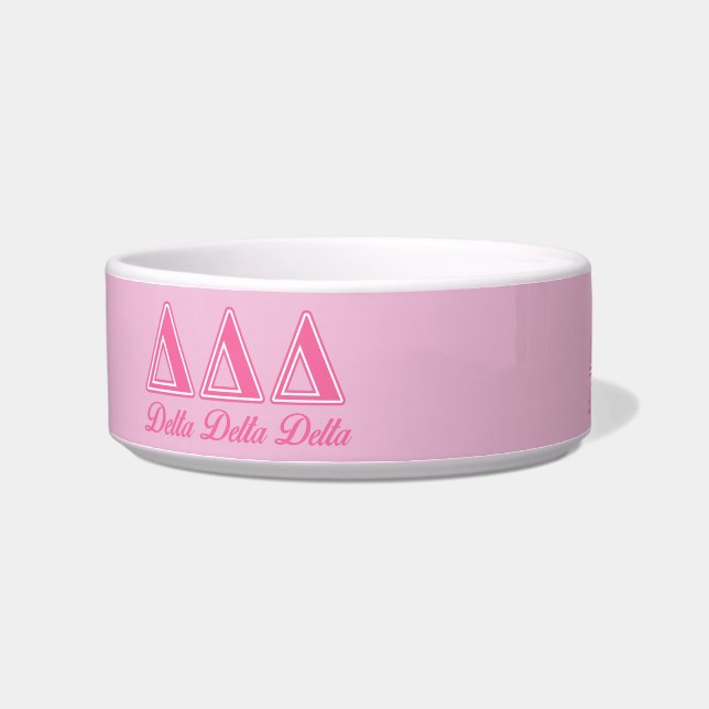 Delta Delta Delta Pink Letters Bowl (Left)