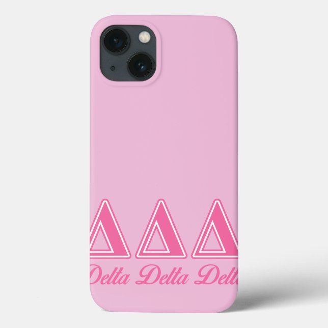 Delta Delta Delta Pink Letters Case-Mate iPhone Case (Back)