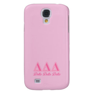 Delta Delta Delta Pink Letters Galaxy S4 Cover