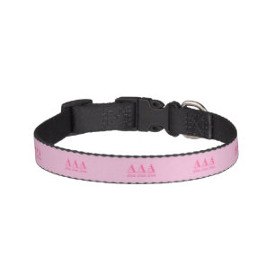 Delta Delta Delta Pink Letters Pet Collar