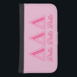Delta Delta Delta Pink Letters Phone Wallet<br><div class="desc">Check out these official Delta Chi designs! Personalize your own Greek merchandise on Zazzle.com! Click the Customize button to insert your own name, class year, or club to make a unique product. Try adding text using various fonts & view a preview of your design! Zazzle's easy to customize products have...</div>