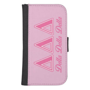 Delta Delta Delta Pink Letters Phone Wallet