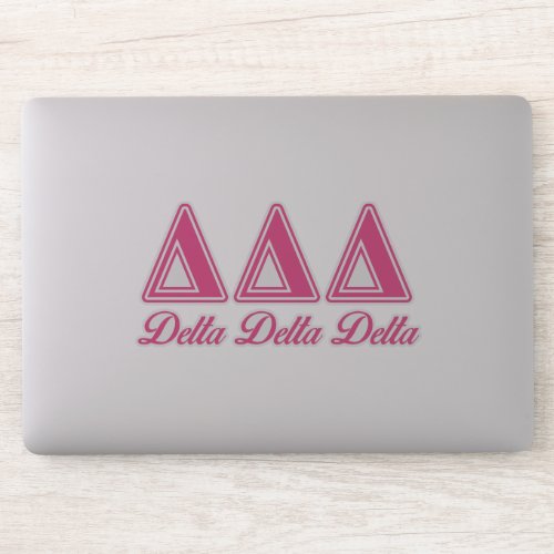 Delta Delta Delta Pink Letters Sticker