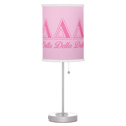 Delta Delta Delta Pink Letters Table Lamp