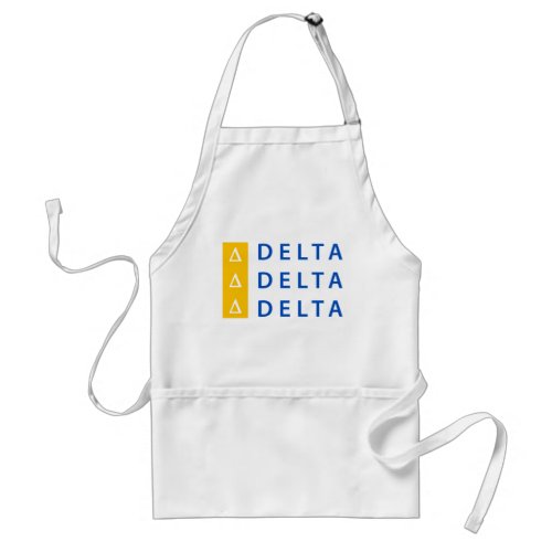 Delta Delta Delta  Stacked Adult Apron
