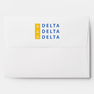 Delta Delta Delta Stacked Envelope
