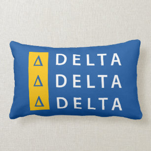 Delta Delta Delta Stacked Lumbar Pillow