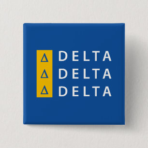 Delta Delta Delta   Stacked Pinback Button