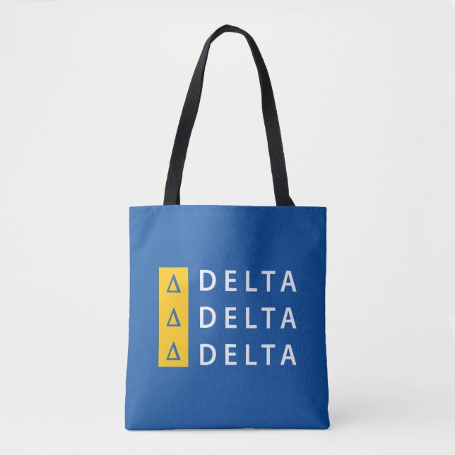 Delta Delta Delta | Stacked Tote Bag (Front)