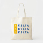 Delta Delta Delta | Stacked Tote Bag at Zazzle