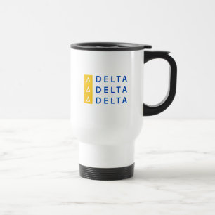 Delta Delta Delta   Stacked Travel Mug