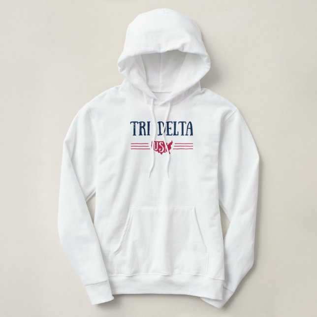 Delta Delta Delta | USA Hoodie (Design Front)