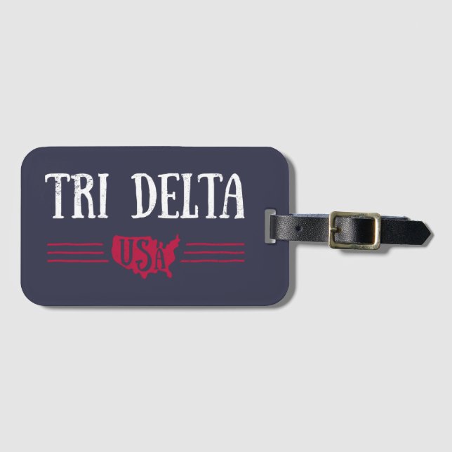 Delta Delta Delta | USA Luggage Tag (Front Horizontal)