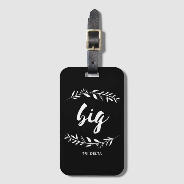 Delta Delta Dleta | Big Wreath Luggage Tag (Front Vertical)