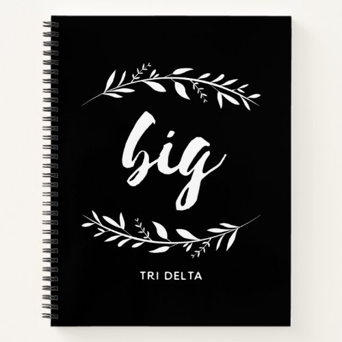 Delta Delta Dleta  Big Wreath Notebook