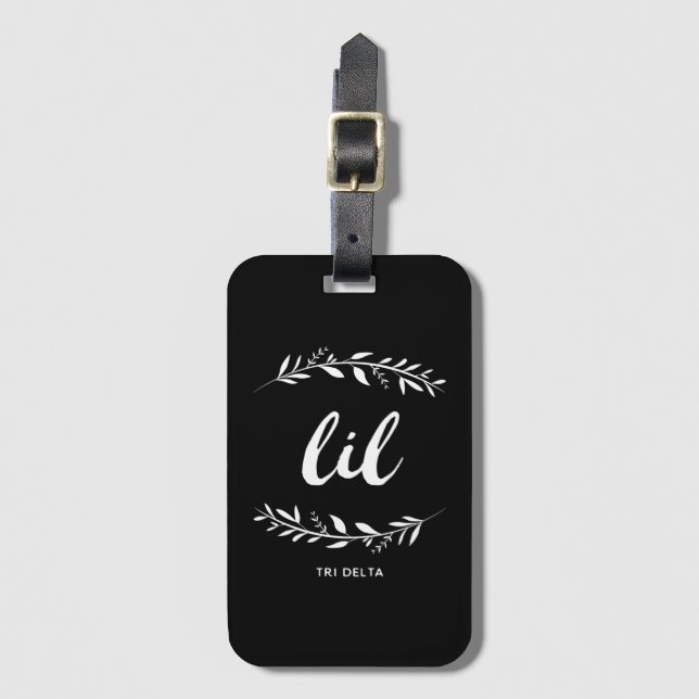 Delta Delta Dleta | Lil Wreath Luggage Tag (Front Vertical)