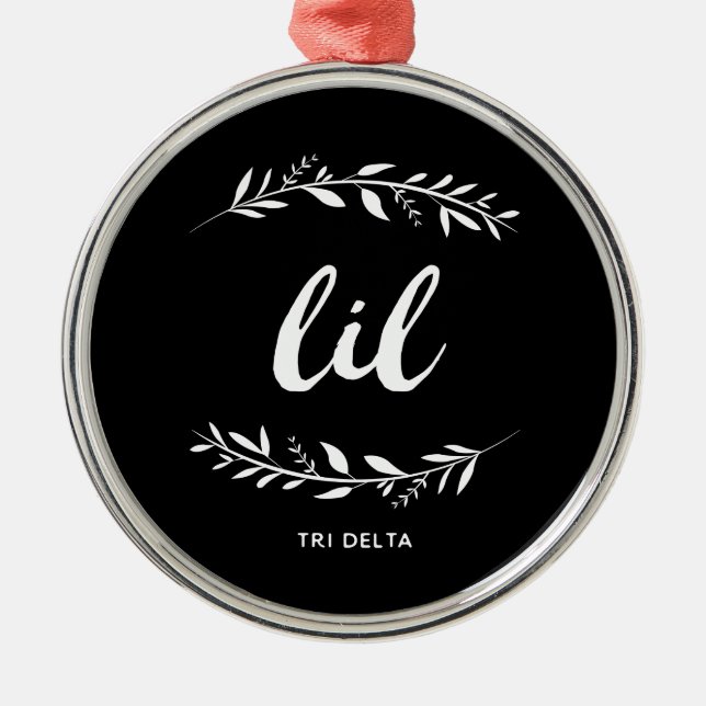 Delta Delta Dleta | Lil Wreath Metal Ornament (Front)