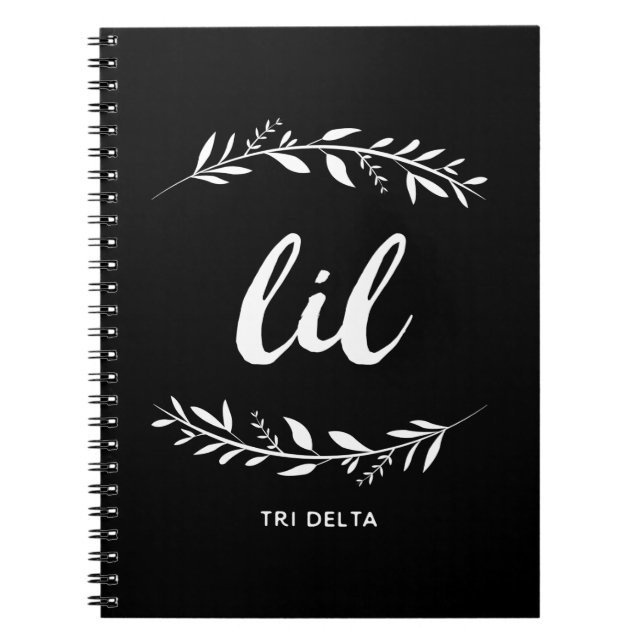 Delta Delta Dleta | Lil Wreath Notebook (Front)