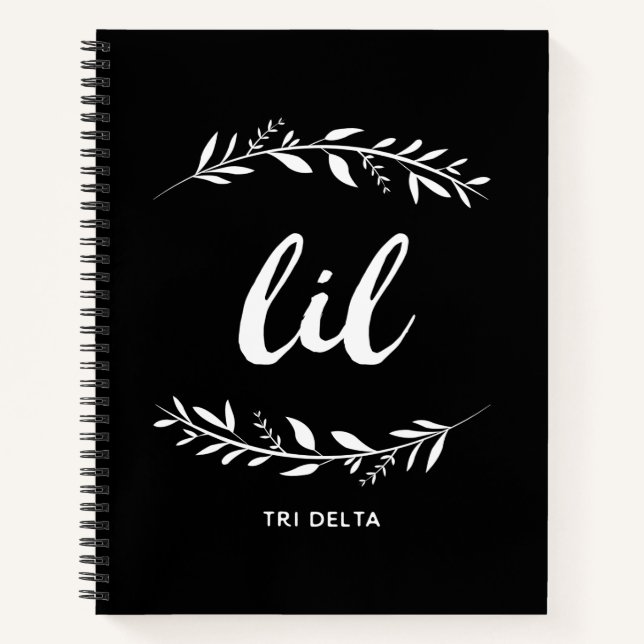 Delta Delta Dleta | Lil Wreath Notebook (Front)
