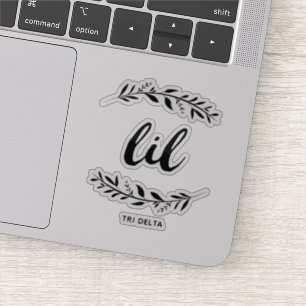 Delta Delta Dleta   Lil Wreath Sticker