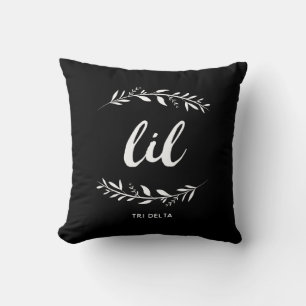 Delta Delta Dleta Lil Wreath Throw Pillow