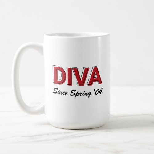 Delta Diva Black Sorority Coffee Mug
