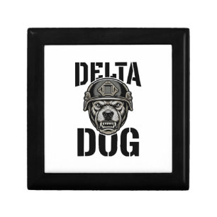 Delta Dog Bulldog Helmet Vintage Engraving Design_ Gift Box