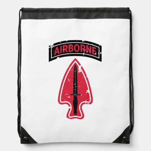 Delta Force Special Forces Distressed Drawstring Bag