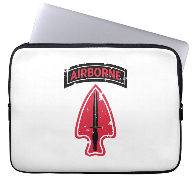 Delta Force "Special Forces" Distressed Laptop Sleeve (Front)