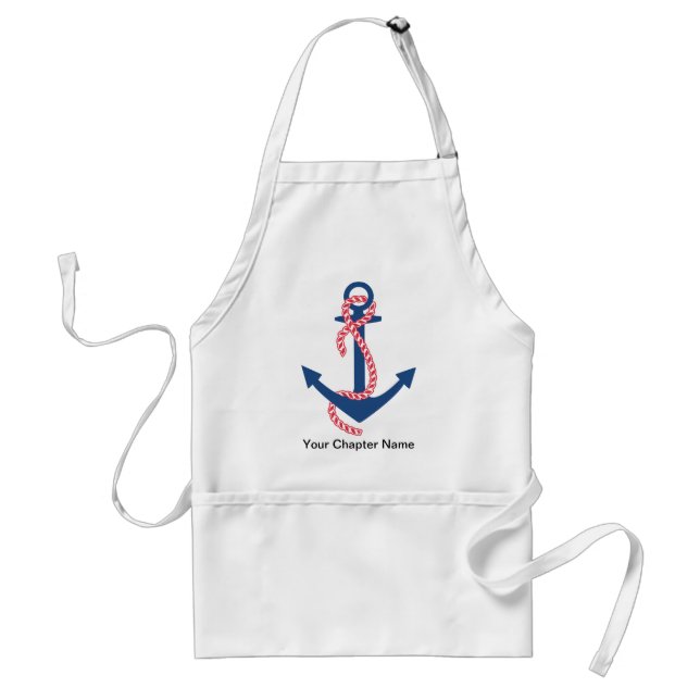 Delta Gamma Anchor Adult Apron (Front)