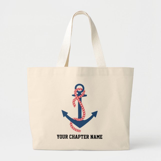 Delta Gamma Anchor Large Tote Bag (Front)