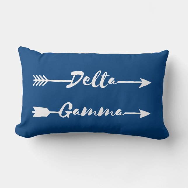 Delta Gamma | Arrow Lumbar Pillow (Front)