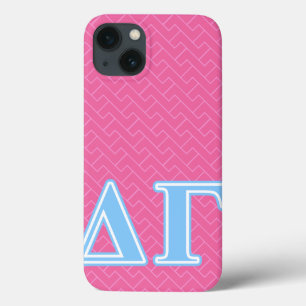 Delta Gamma Blue Letters iPhone 13 Case