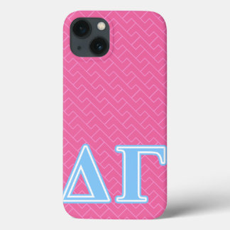 Delta Gamma Blue Letters iPhone 13 Case