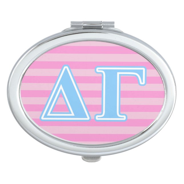 Delta Gamma Blue Letters Compact Mirror (Front)