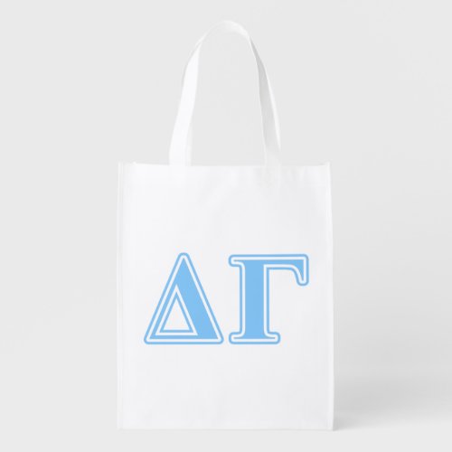 Delta Gamma Blue Letters Grocery Bag