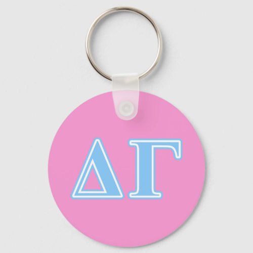 Delta Gamma Blue Letters Keychain