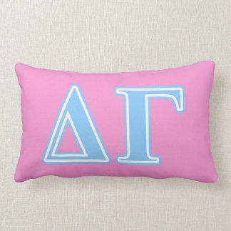 Delta Gamma Blue Letters Lumbar Pillow