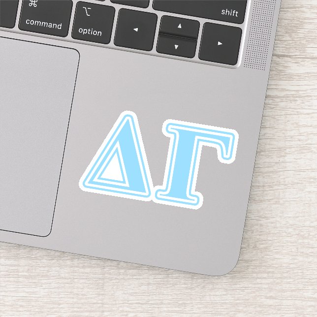 Delta Gamma Blue Letters Sticker (Detail)
