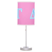 Delta Gamma Blue Letters Table Lamp (Front)
