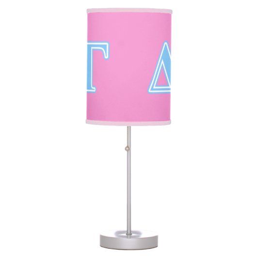 Delta Gamma Blue Letters Table Lamp (Front)