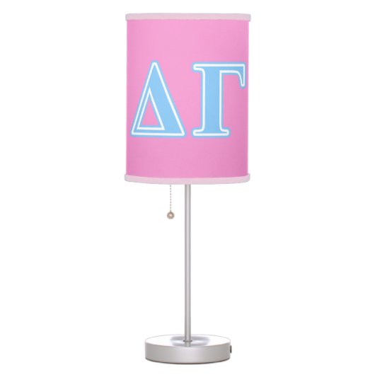Delta Gamma Blue Letters Table Lamp (Right)